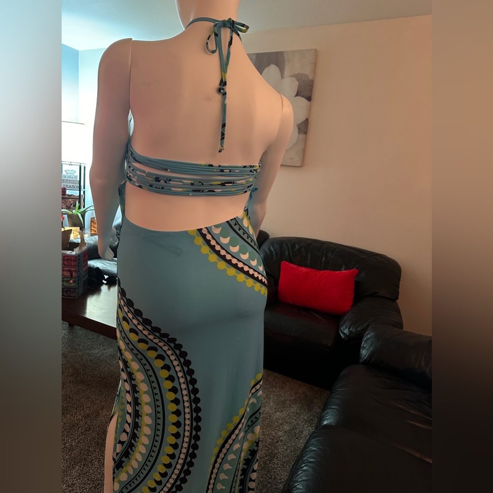 Venus boho halter maxi with side slits - Picture 3 of 7